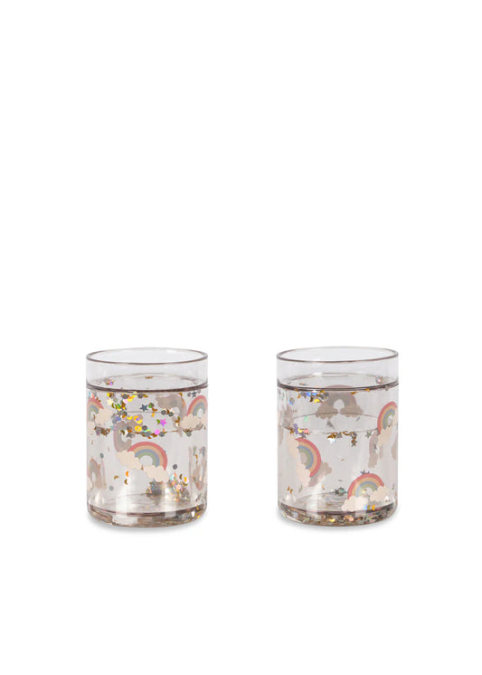 2 Pack Glitter Cups - Rainbow