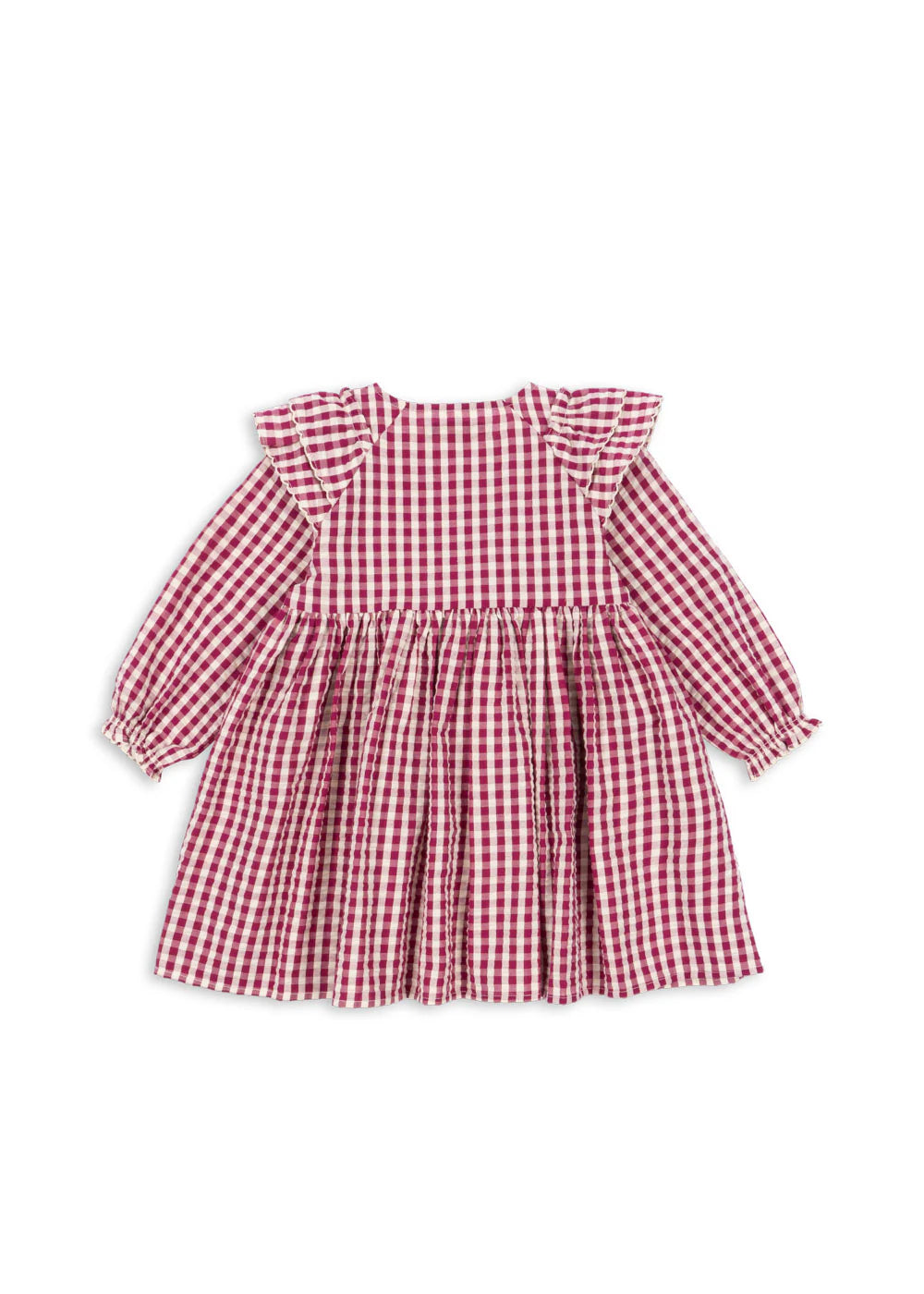 Kim Dress - Sangria/Butter Check