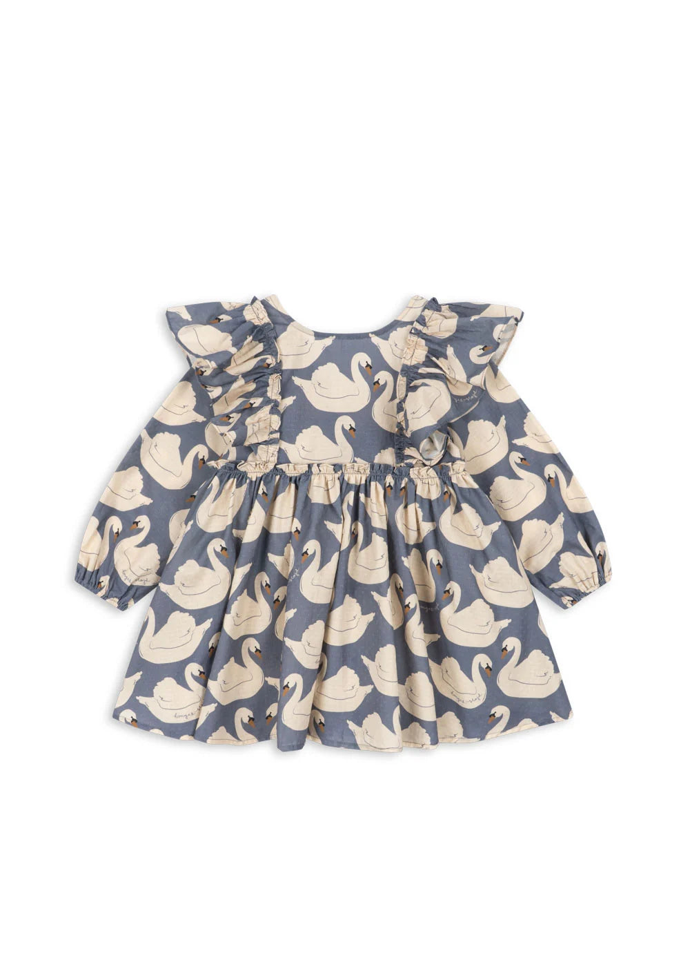Evia Long Sleeve Bow Dress - Swan