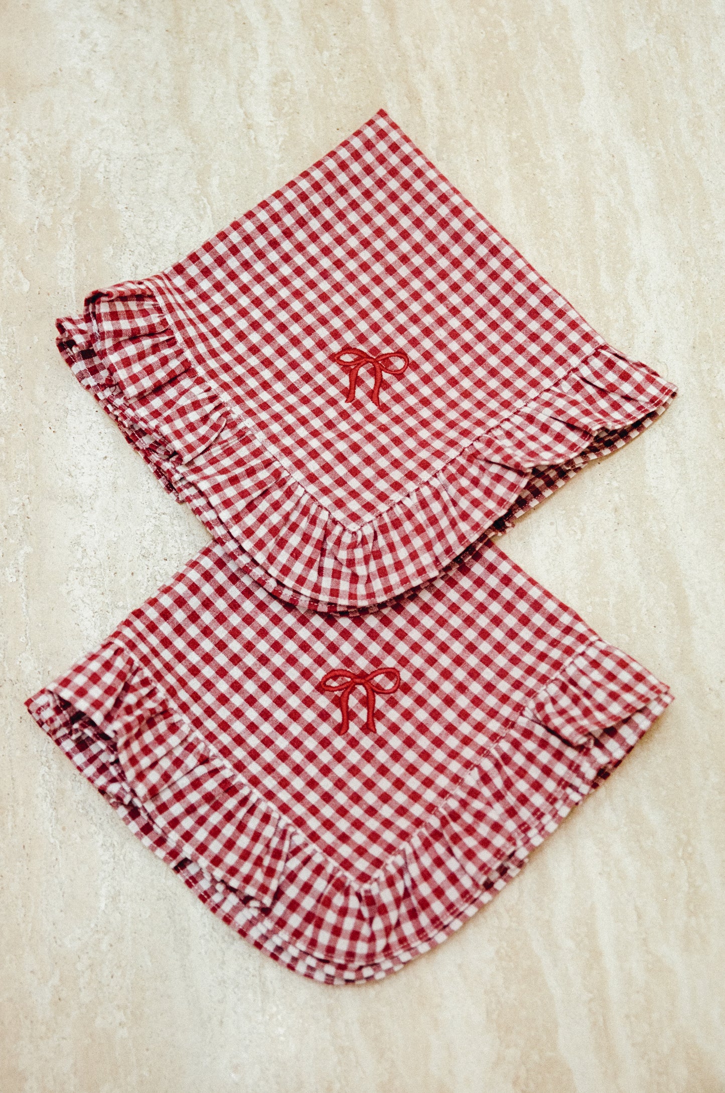 Plum Gingham Napkins