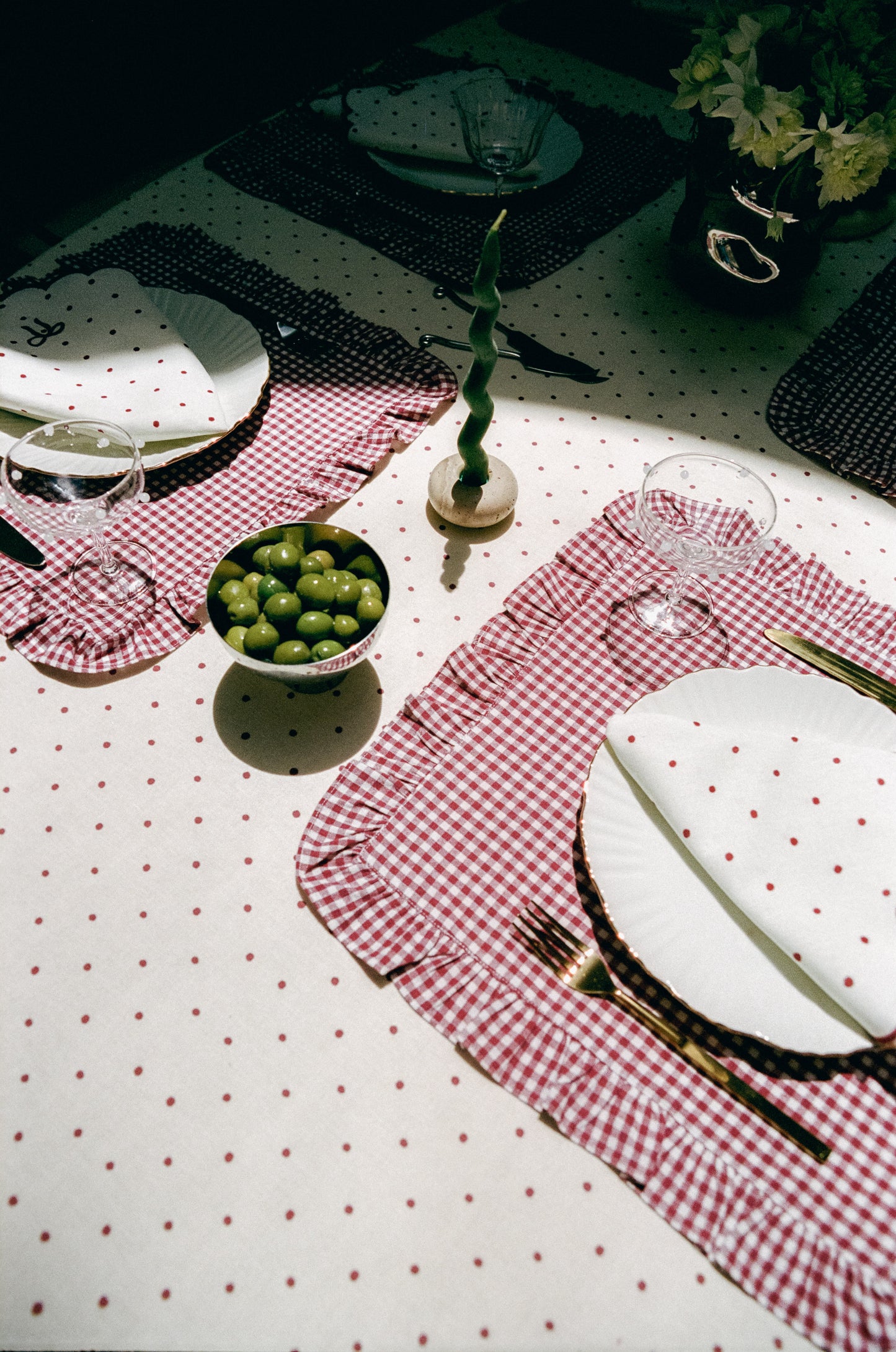 Plum Gingham Napkins