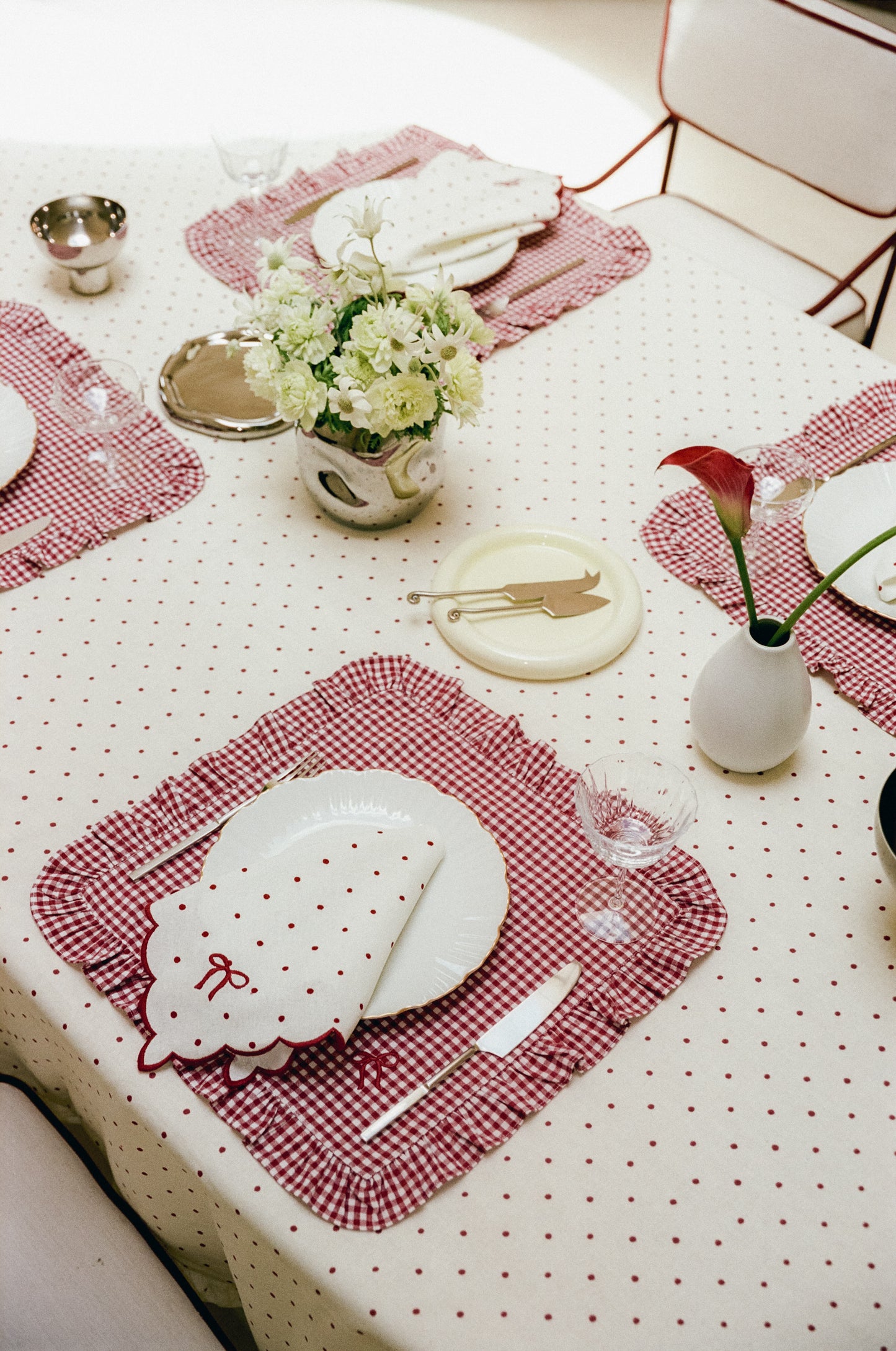 Plum Gingham Napkins