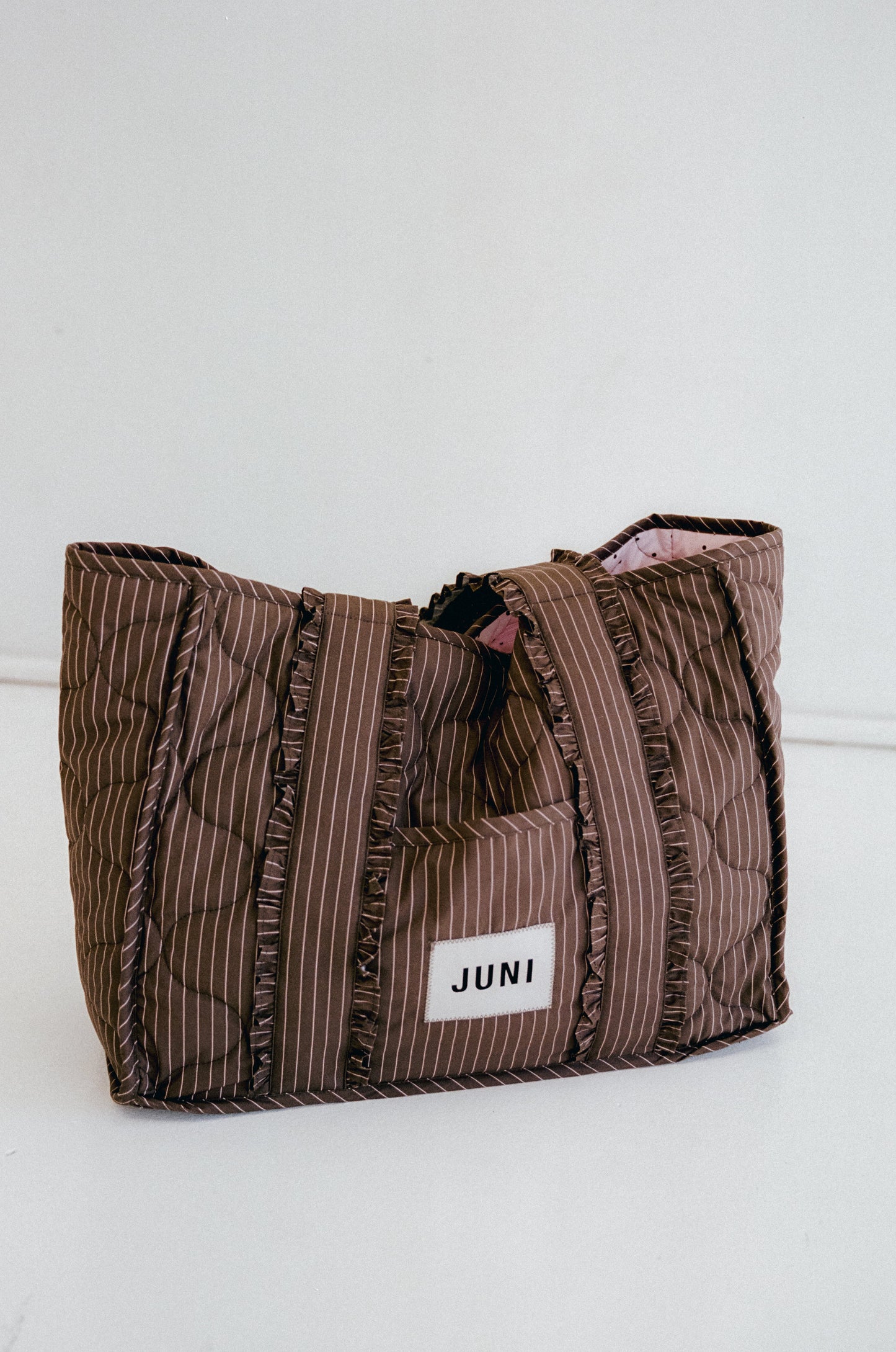 The Everything Bag - Cocoa Pinstripe *Pre-Order