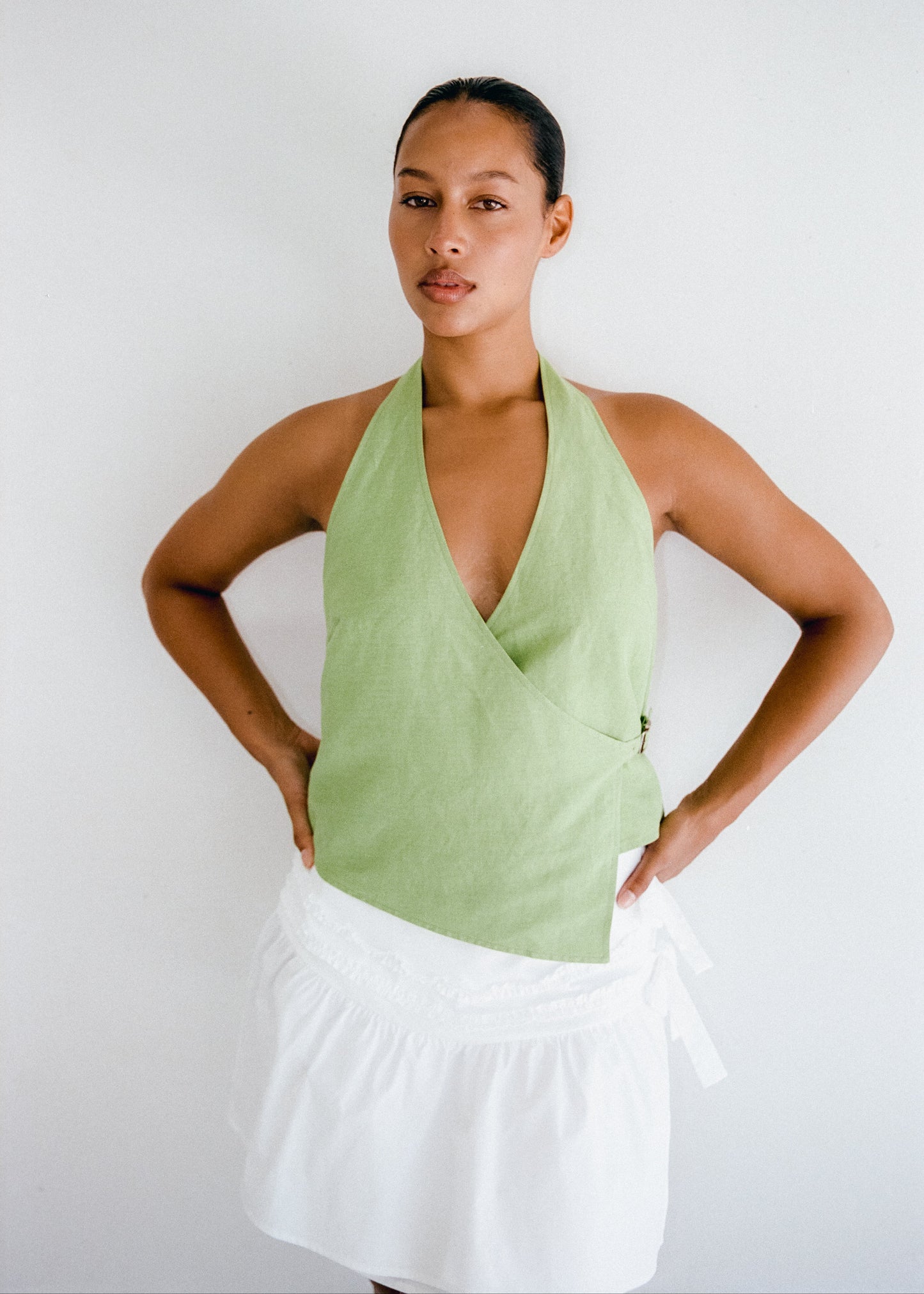 Georgie Halter Top - Pear