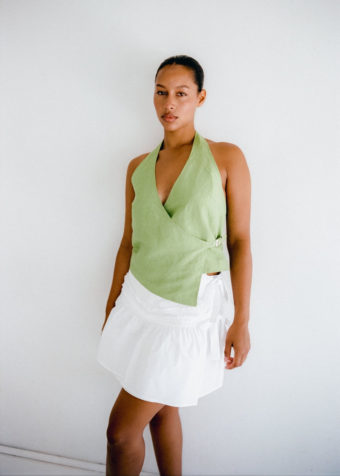 Georgie Halter Top - Pear