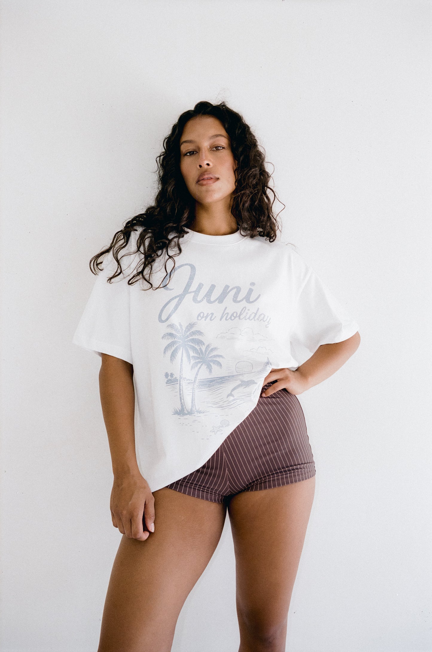 Emmie Short - Cocoa Pinstripe