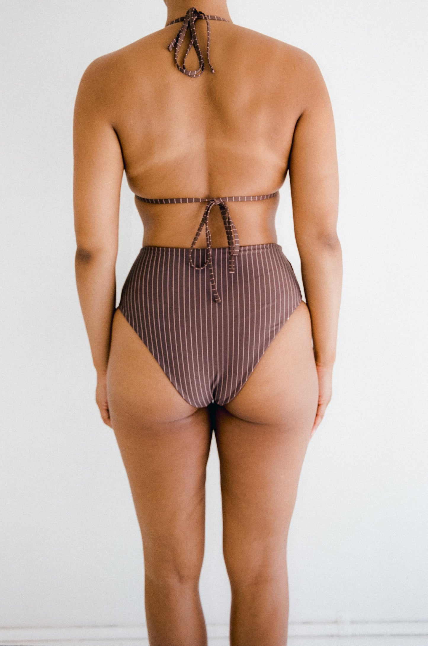 Jane Reverisble Bottom - Cocoa Polka/Pinstripe