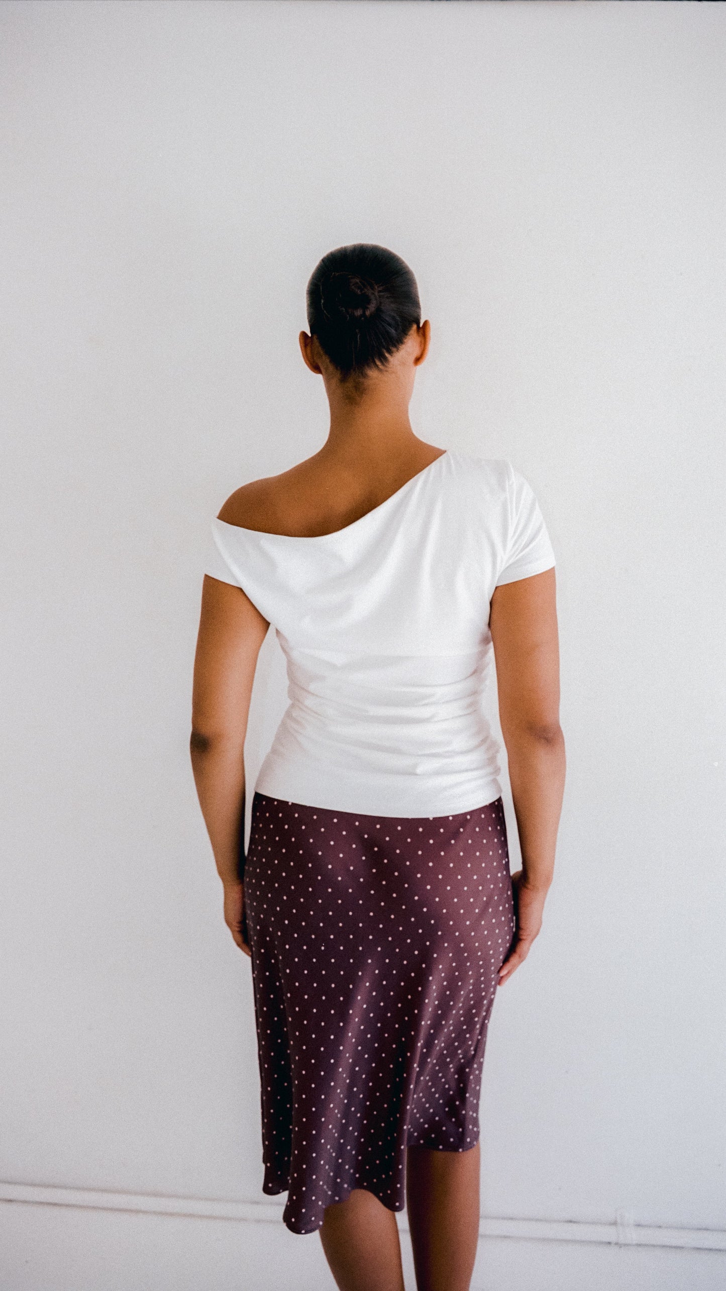 Monica Ruched Top - Blanc