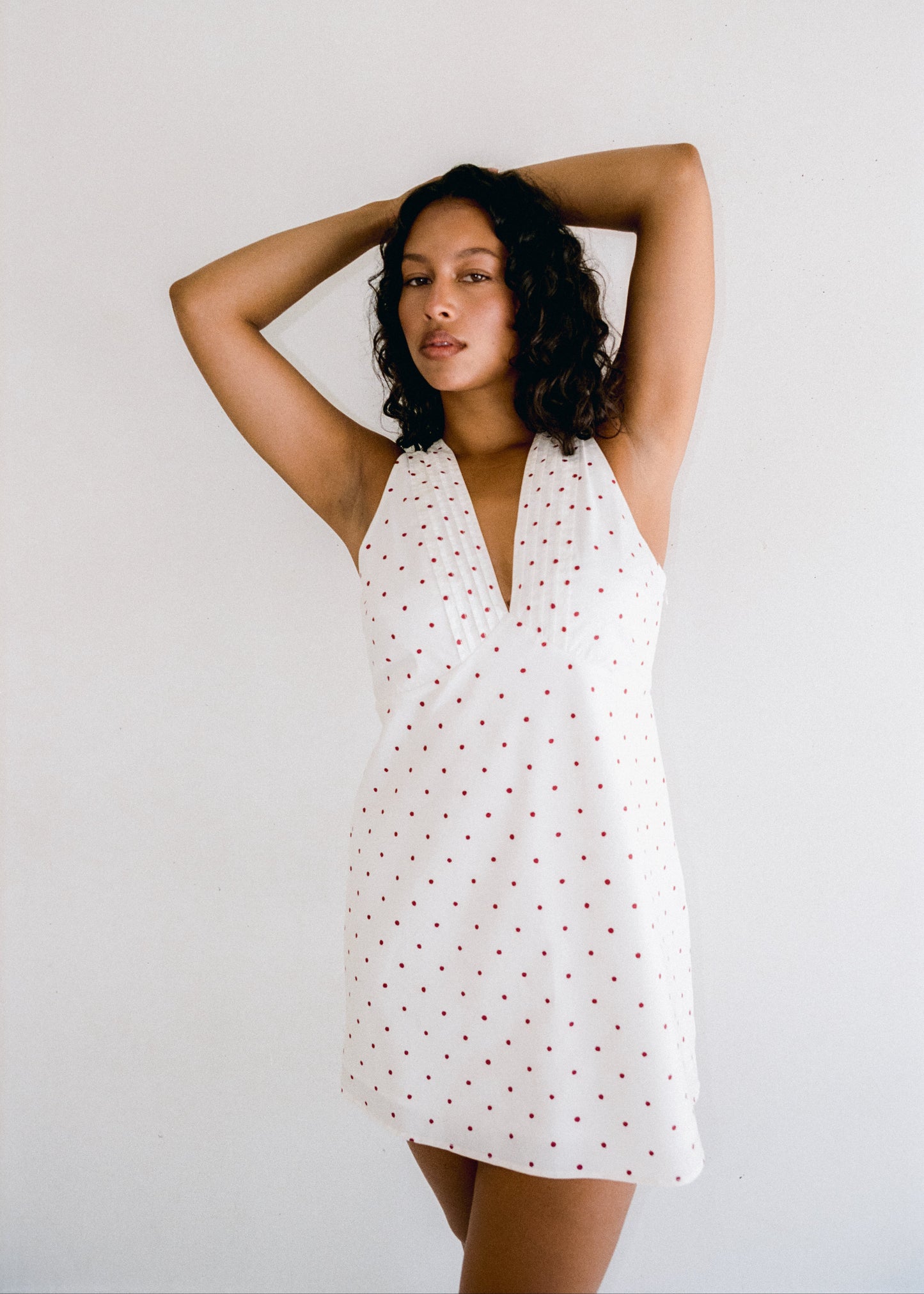Clara Mini Dress - Cherry Polka Dot