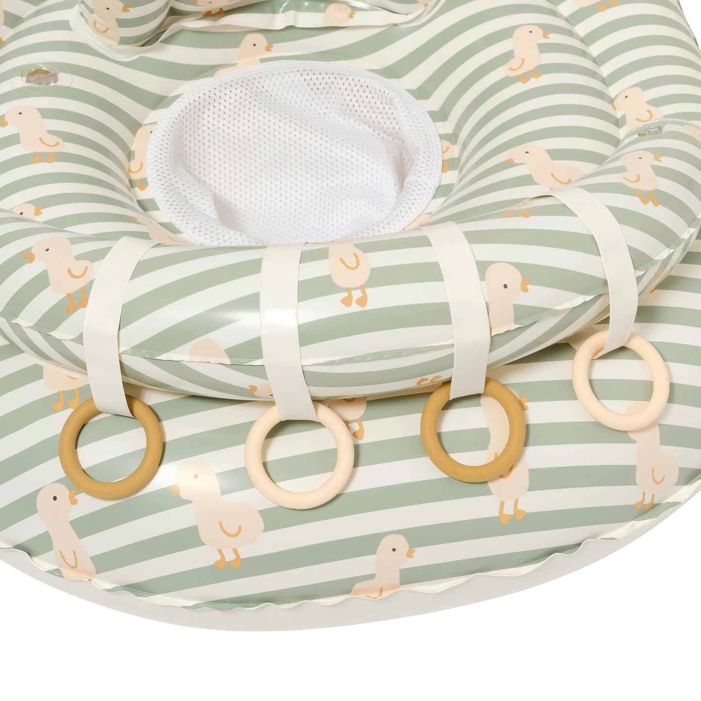 Interactive Baby Float - Duck Sage Stripe