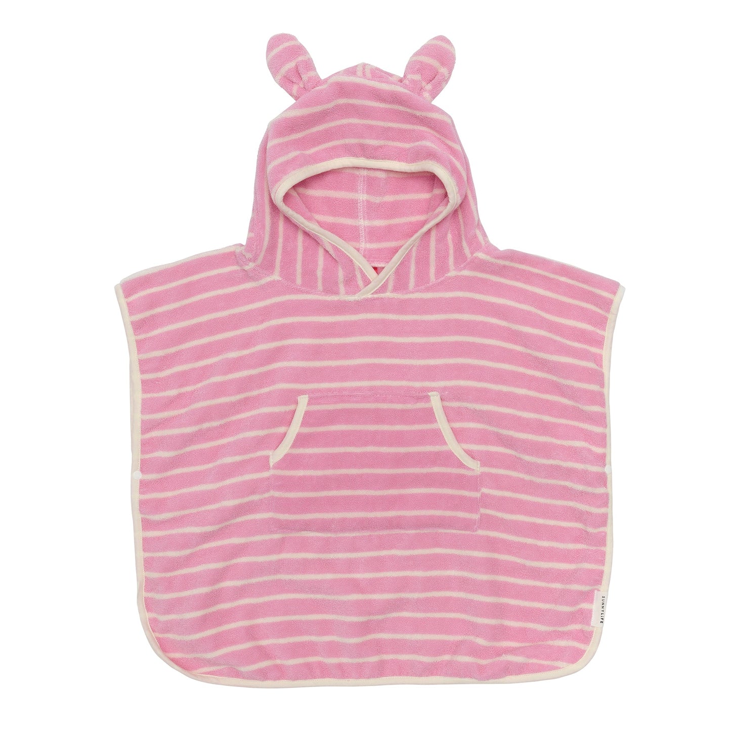 Kids Hooded Towel - Pink Stripe