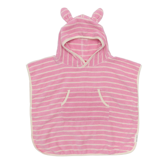 Kids Hooded Towel - Pink Stripe