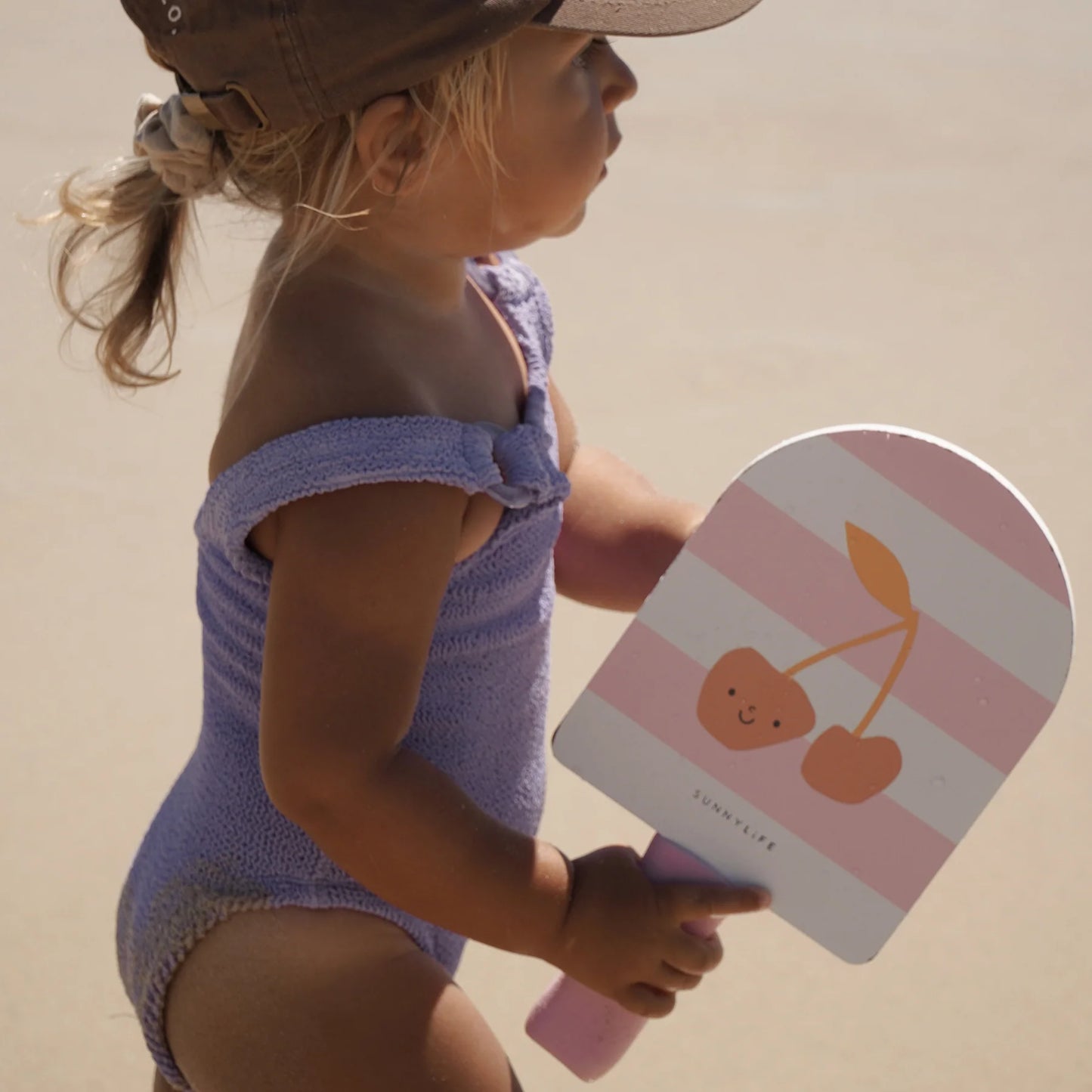 Kids Velcro Beach Bats - Cotton Candy Cherry