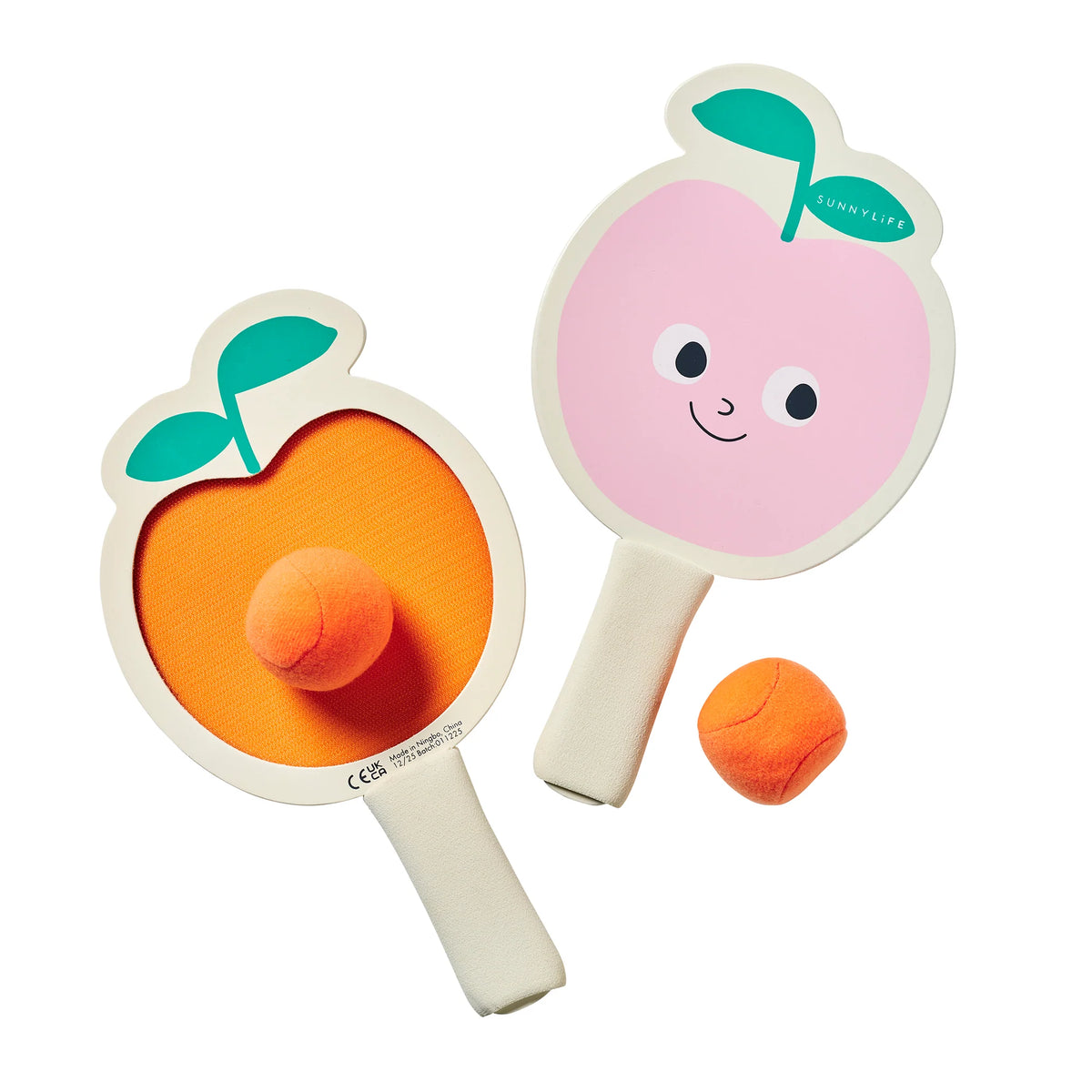 Kids Velcro Beach Bats - Poppy The Peach