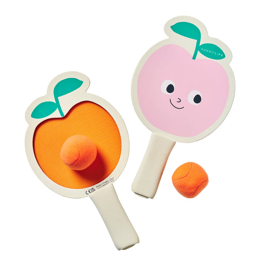 Kids Velcro Beach Bats - Poppy The Peach