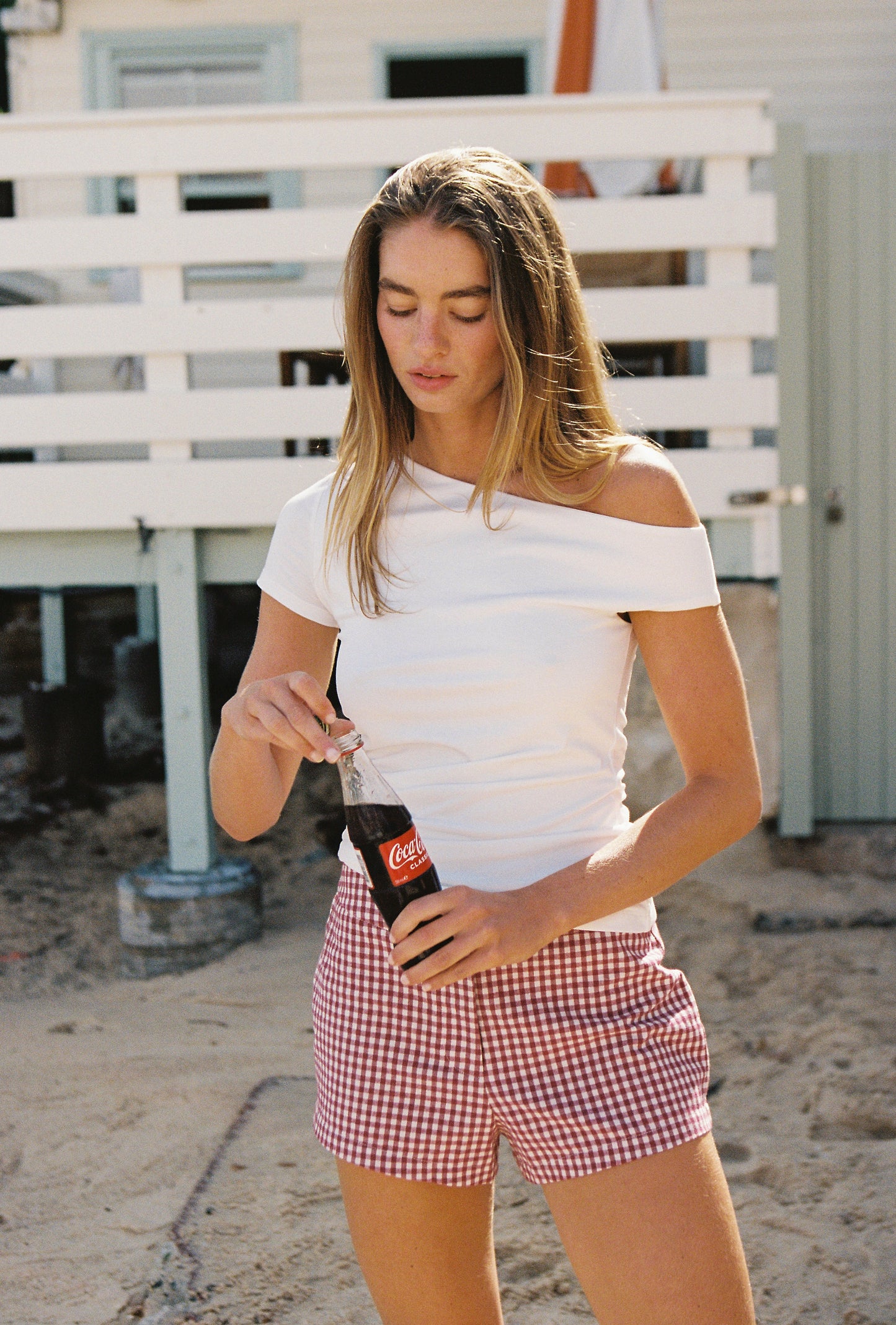 Monica Ruched Top - Blanc