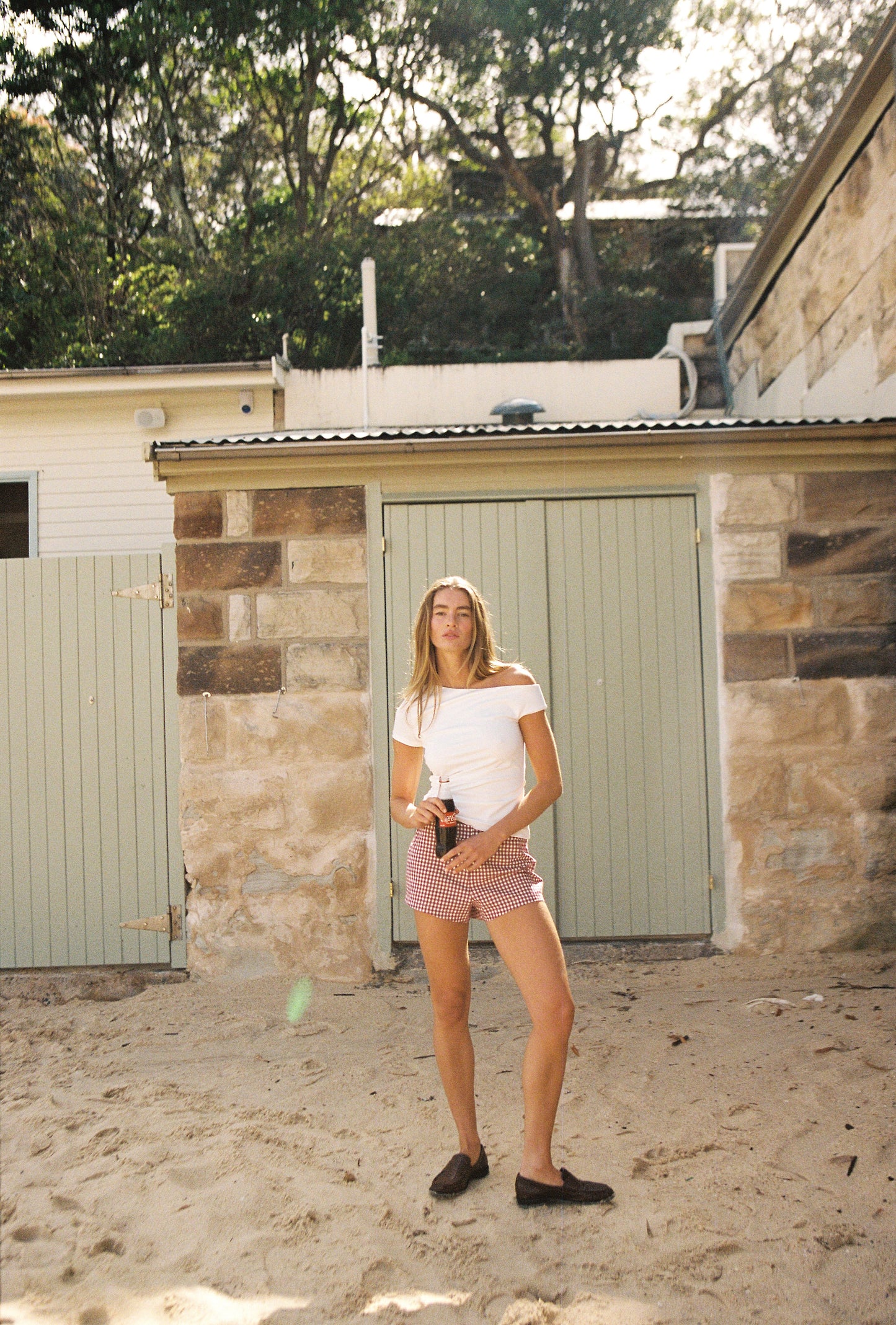 Monica Ruched Top - Blanc