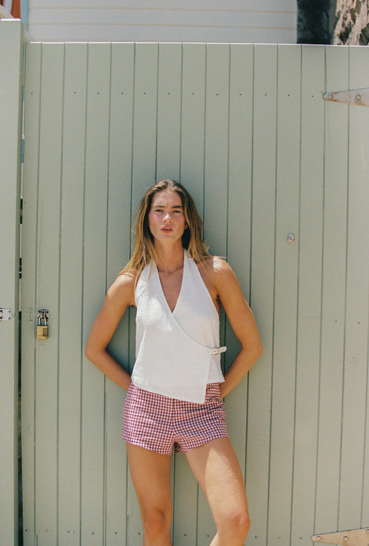 Georgie Halter Top - Blanc