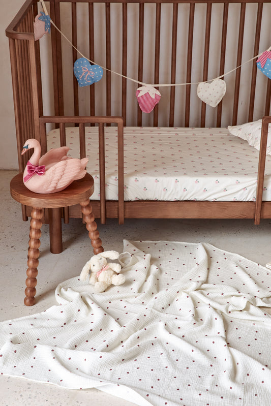 Roses Cot Fitted Sheet