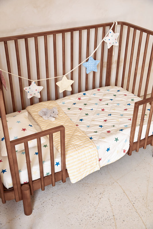 Stars Quilted Cot Blanket
