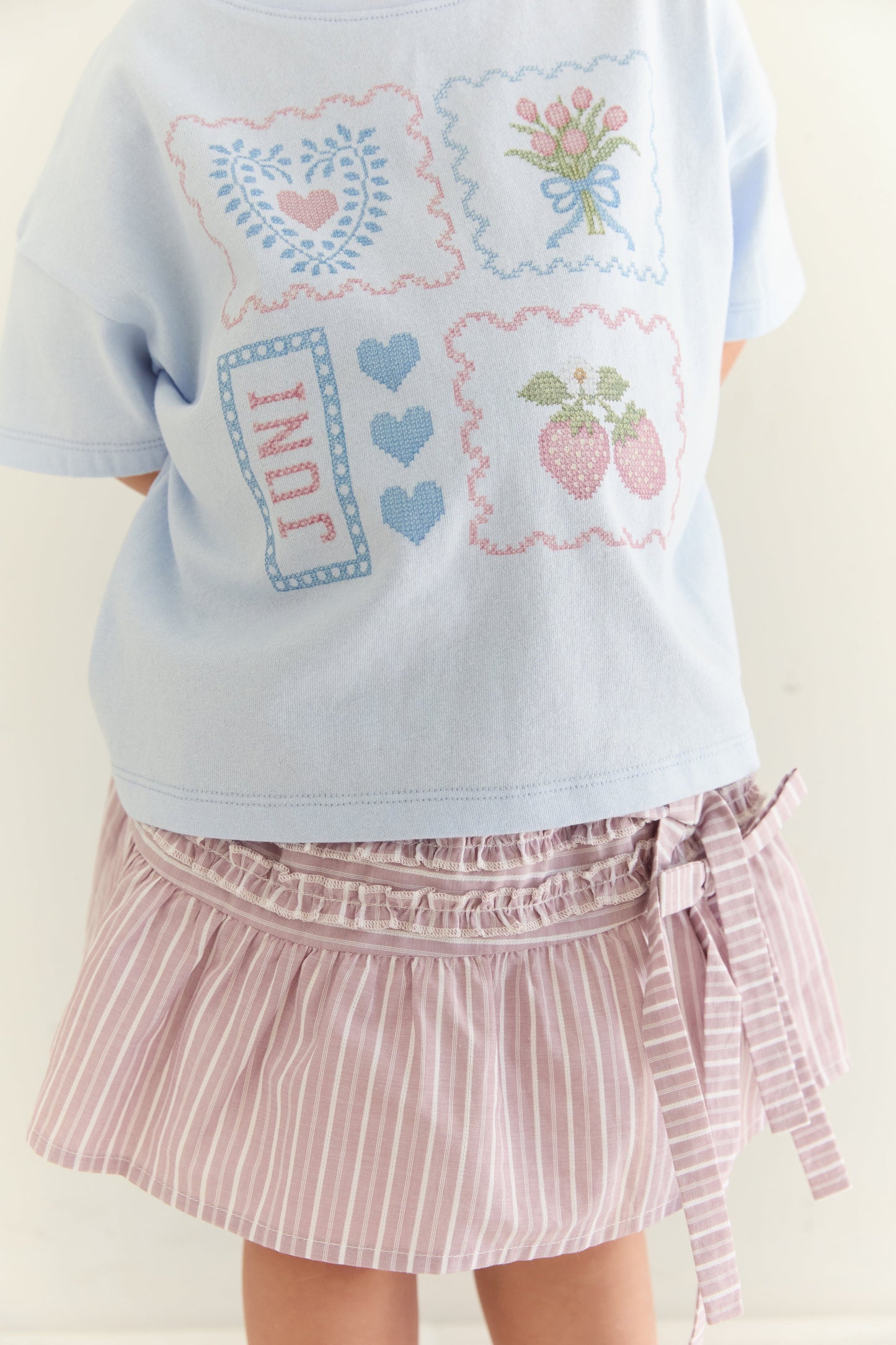 Patchwork Tee - Sky