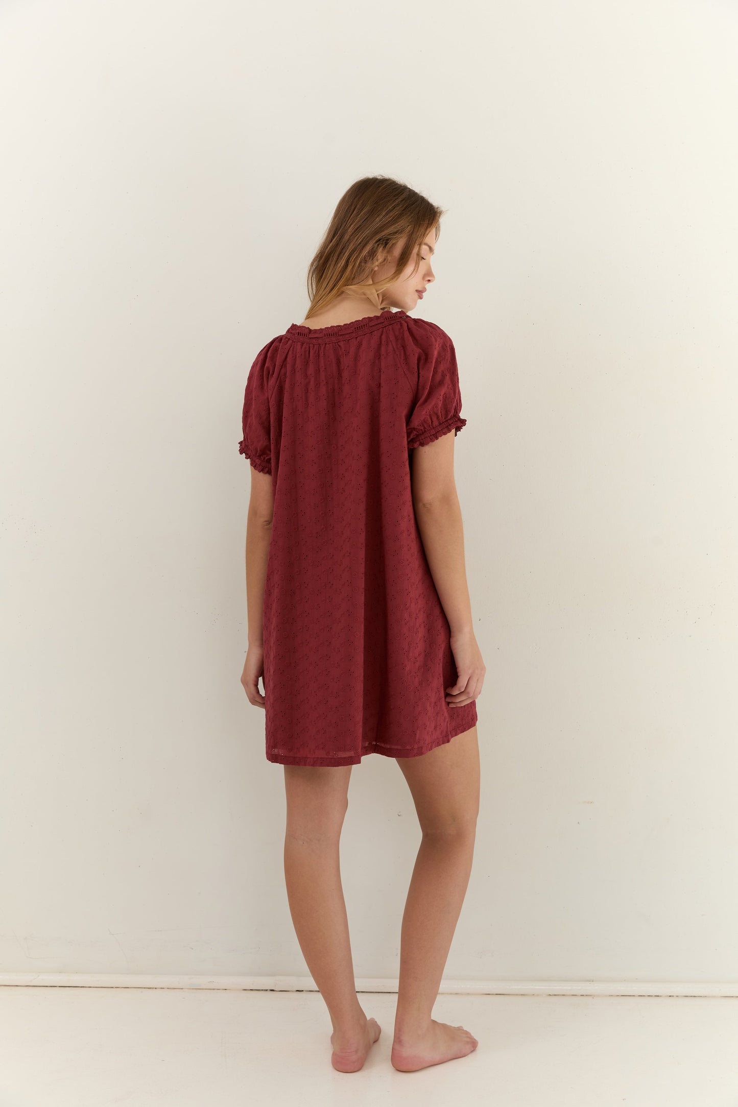 Joelle Mini Dress - Dark Cherry
