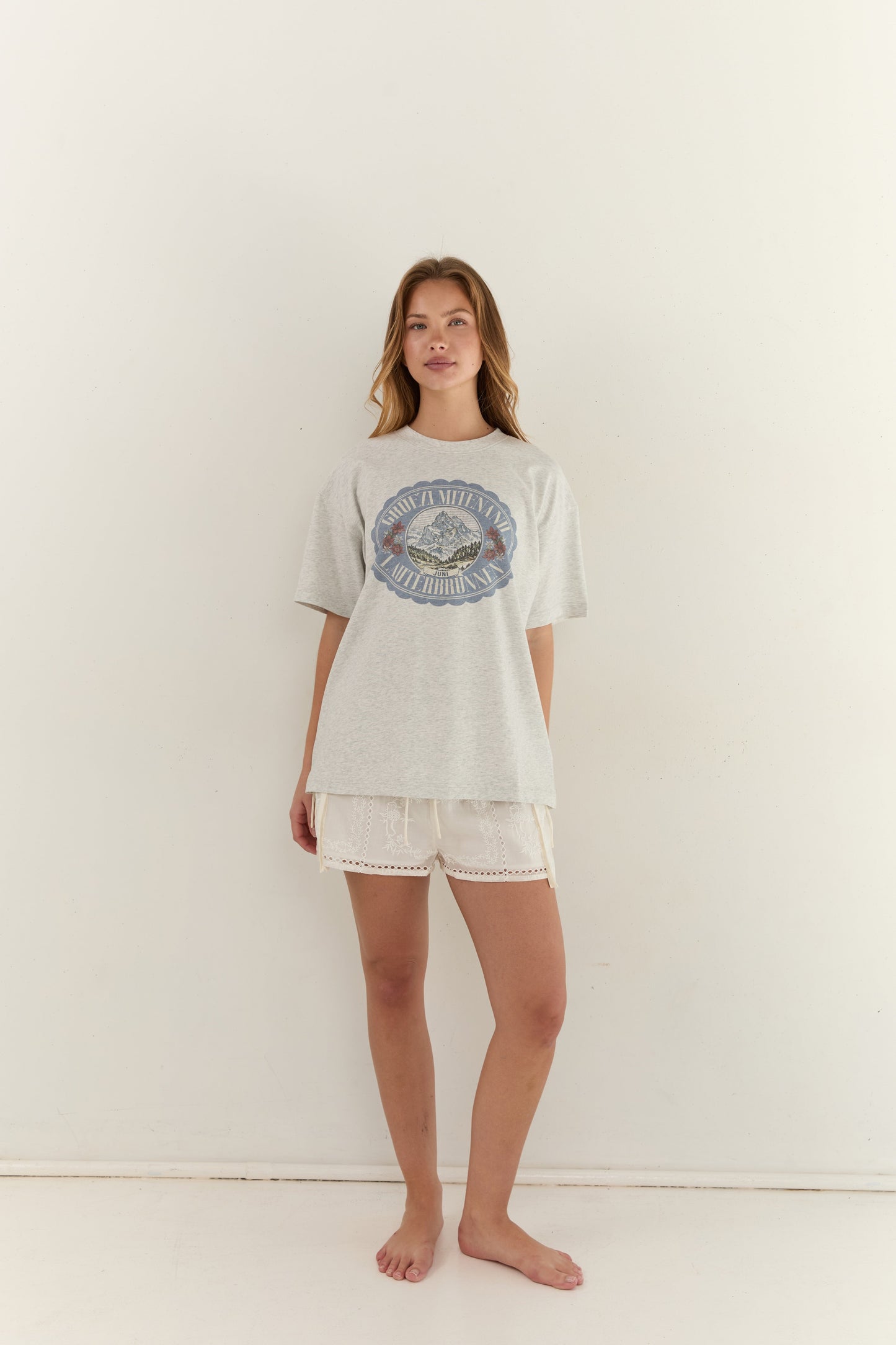 Alpine Tee - Grey Marle