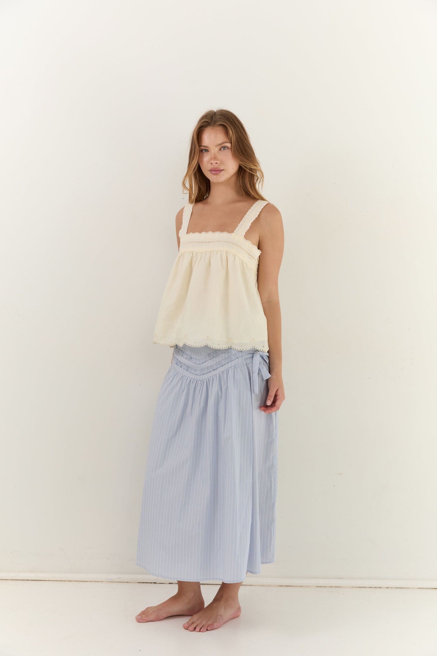 Annika Midi Skirt - Stripe
