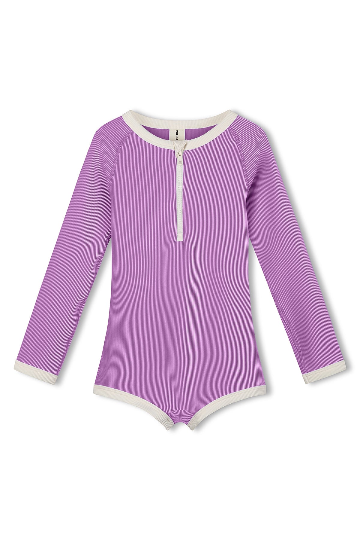 Mini Stripe Rashie Onesie - Lilac