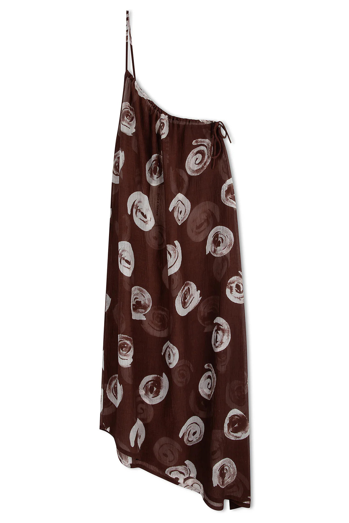 Cocoa Swirl Sheer Textured Dress