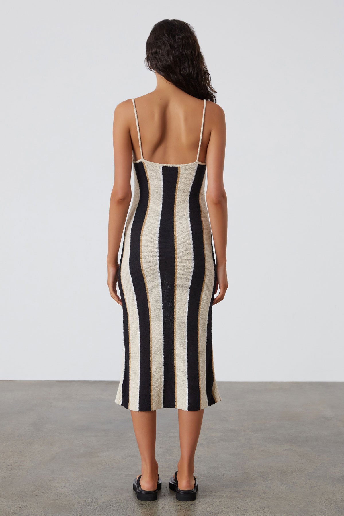 Stone Stripe Organic Cotton Blend Dress