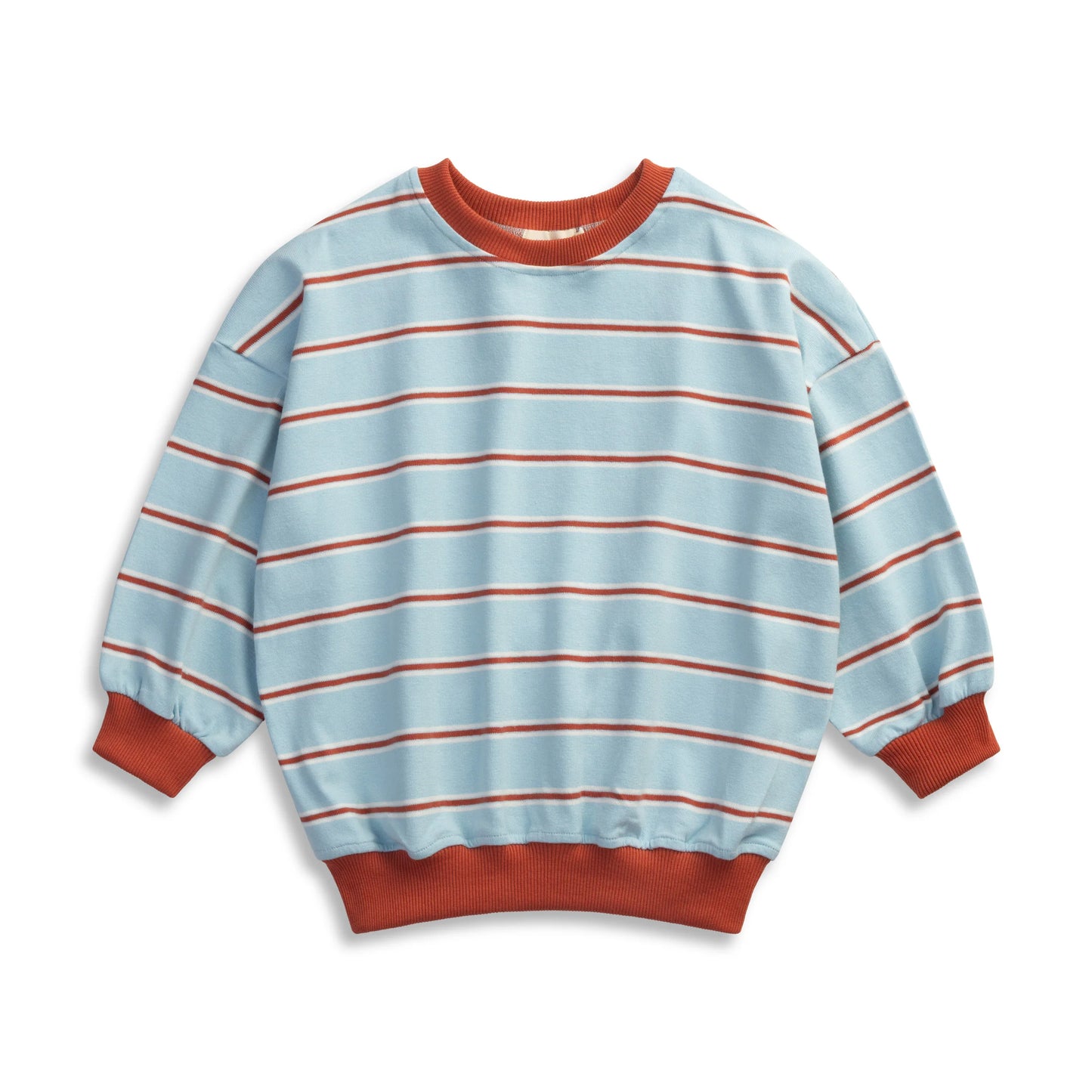 Stripe Cotton Pullover - Sky Blue