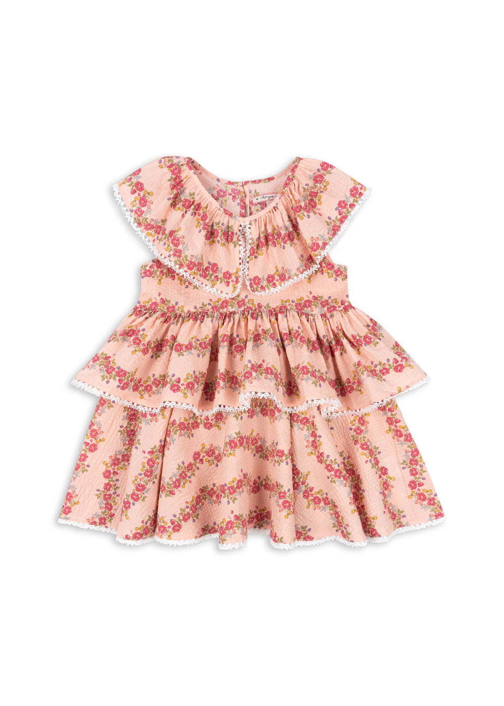 Bella Frill Dress - Floria Pink