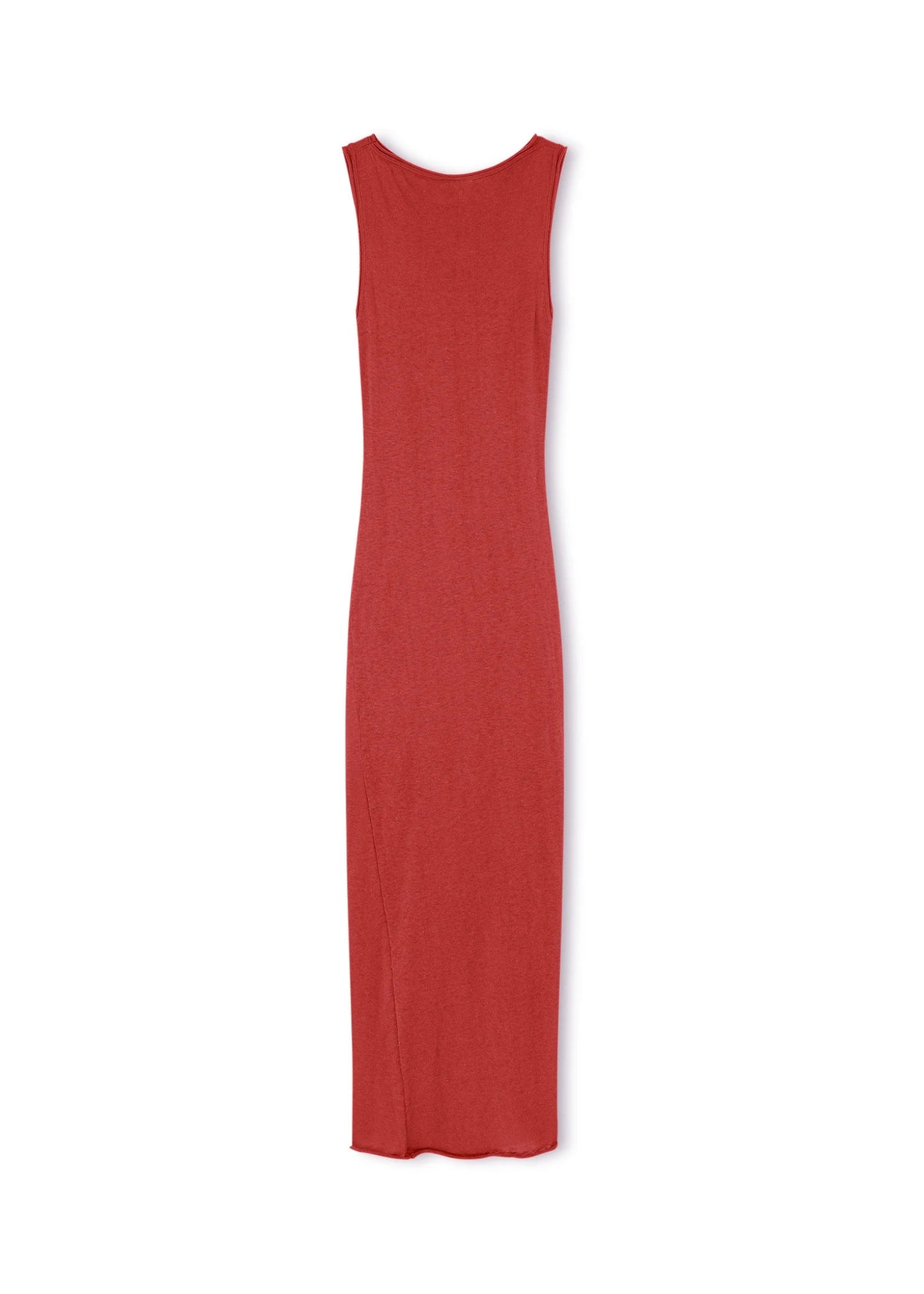 Red Contrast Knit Dress- Red