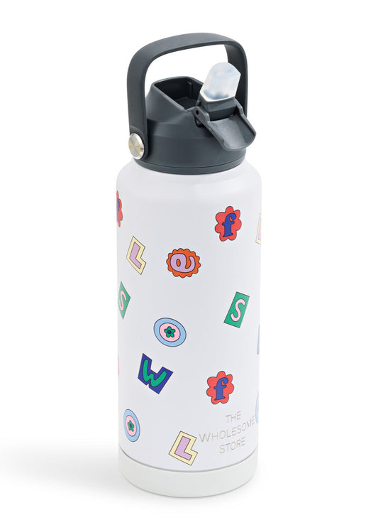 Insulated Drink Bottle - Alphabet 32oz