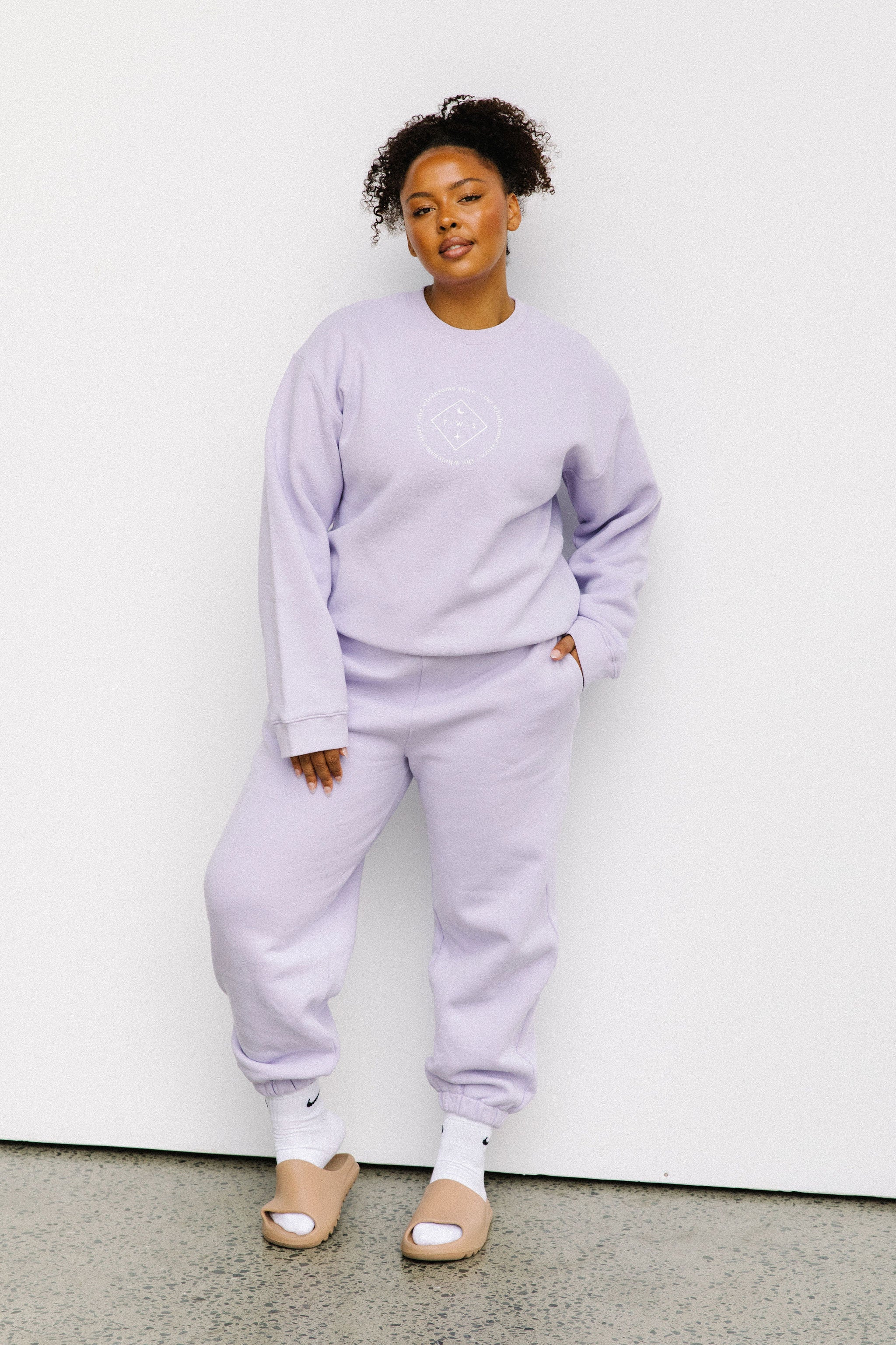 Lavender sweatpants best sale