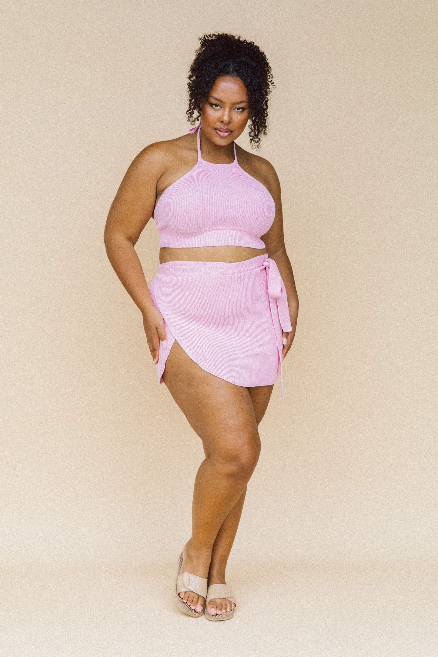 Vacation Wrap Skirt - Blush - SALE