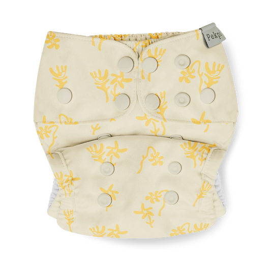 Cloth Nappy - Lemon Floral