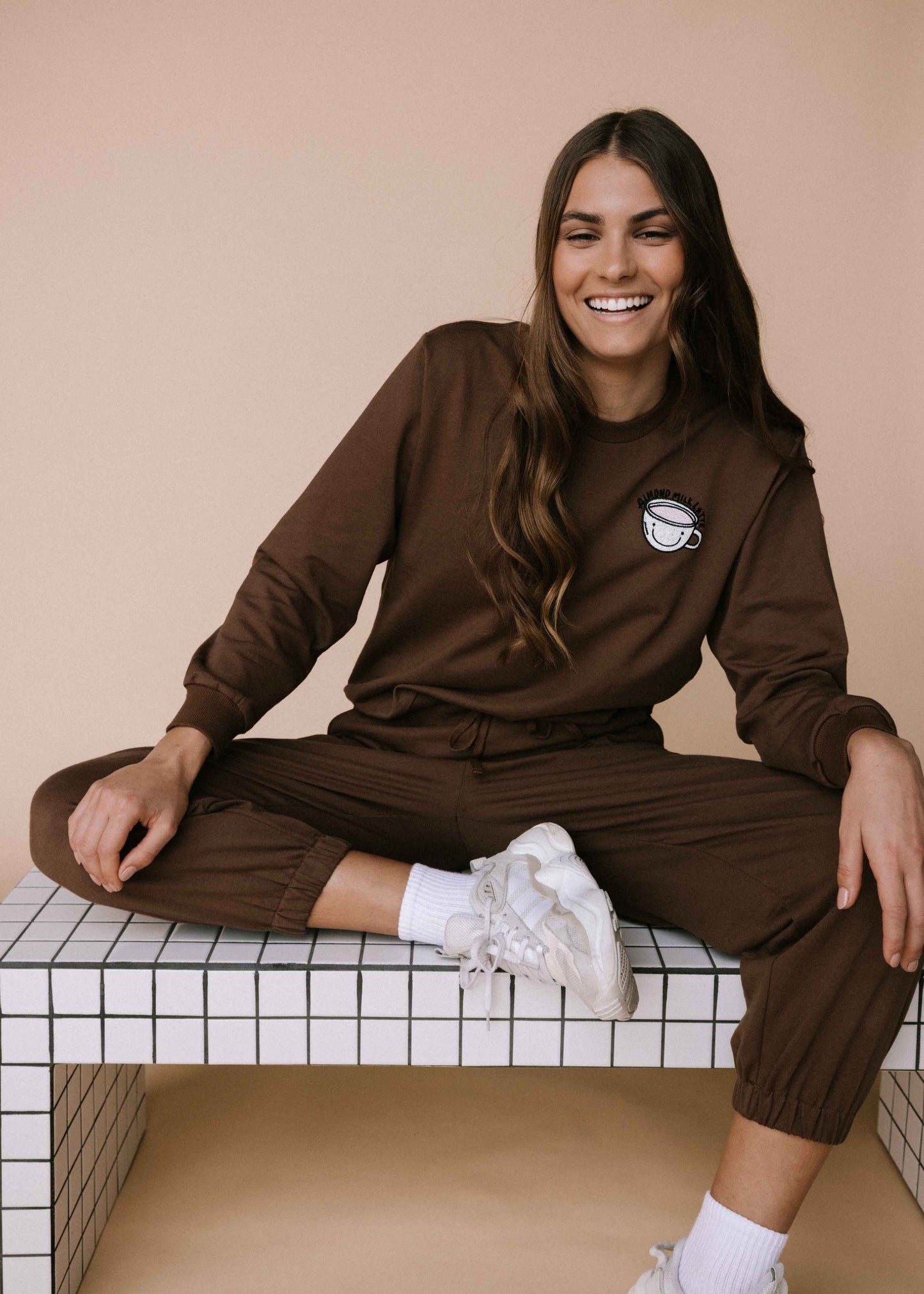 Almond milk latte sweater - chocolate - SALE