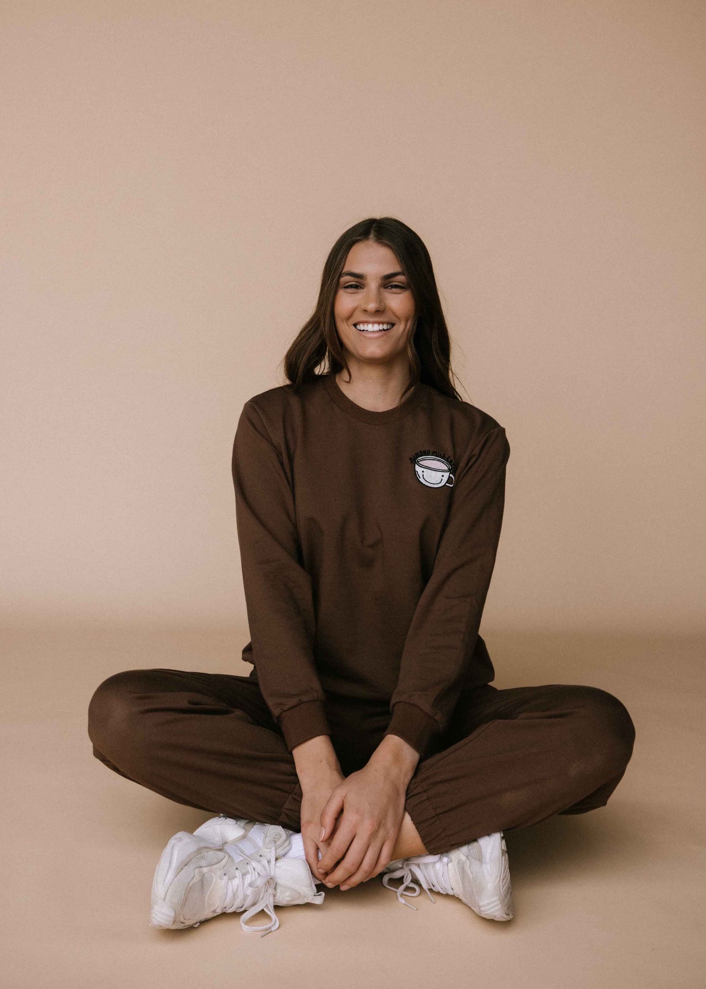 Almond milk latte sweater - chocolate - SALE