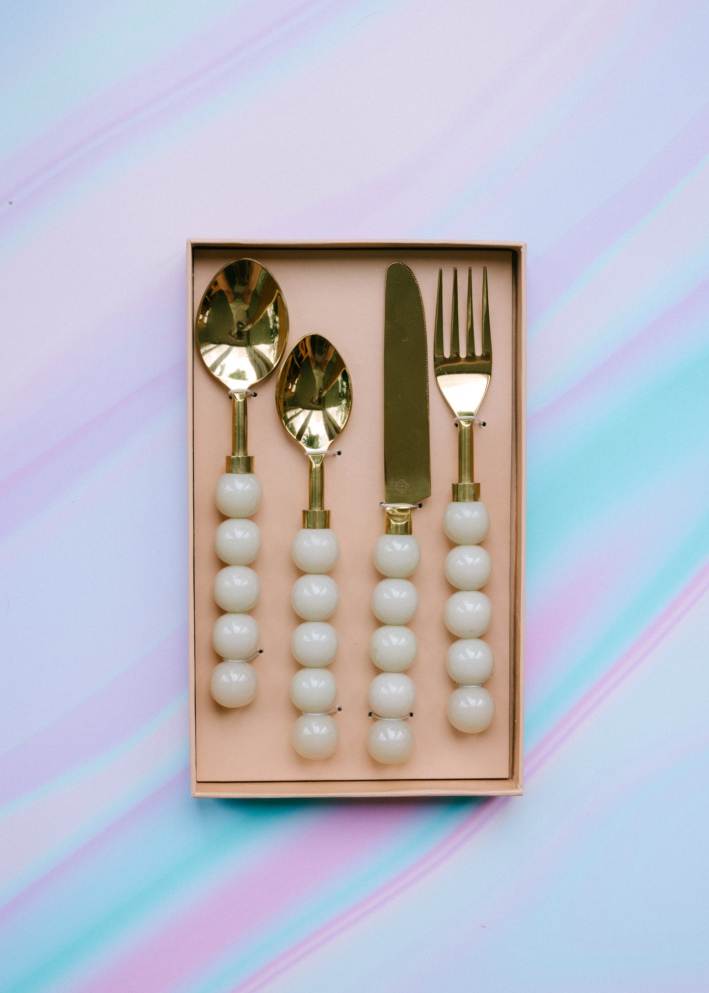 Bubble handle cutlery set